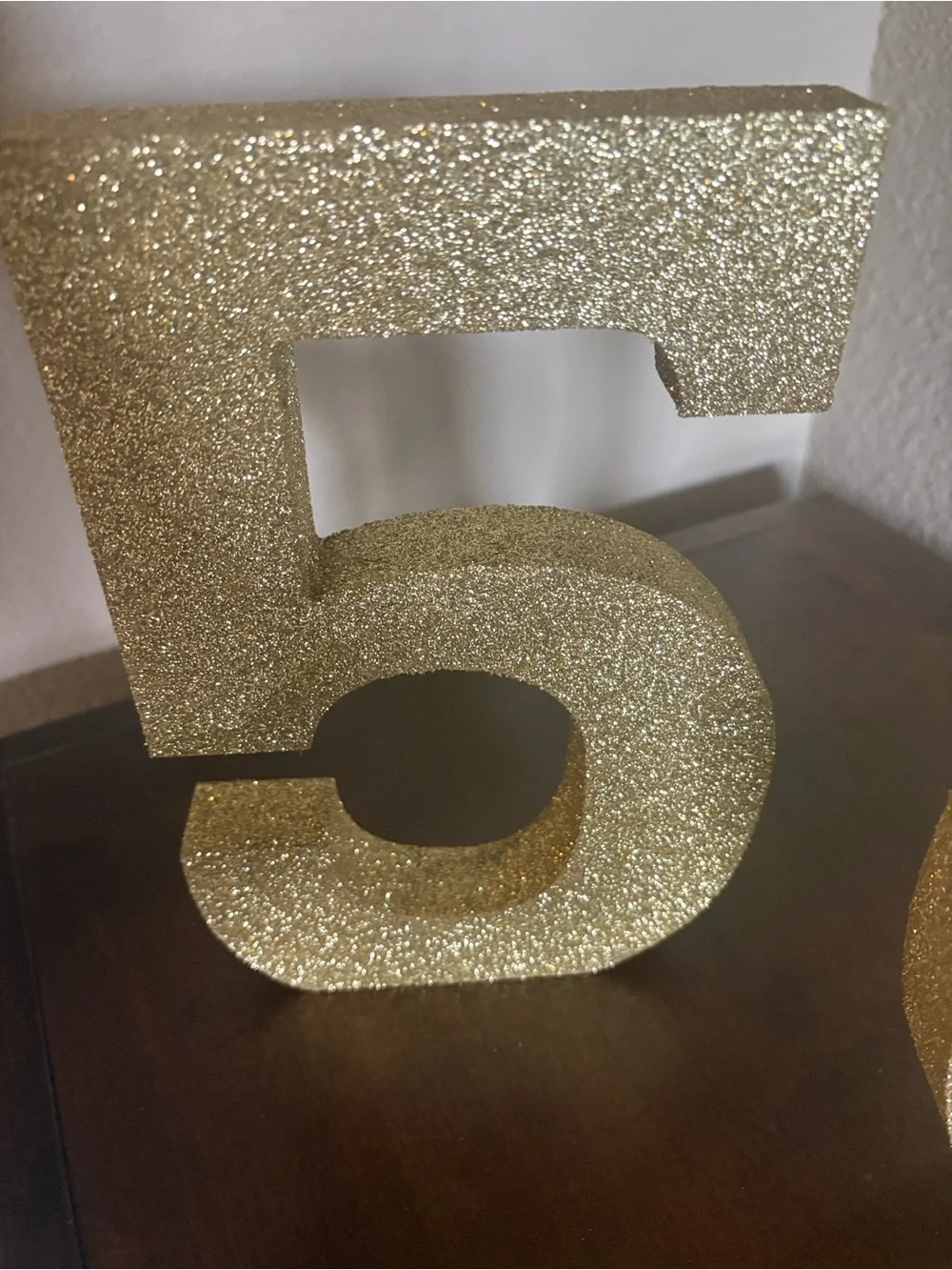 Gold Glitter Number '50' Party Cake Topper - Home Party Supplies